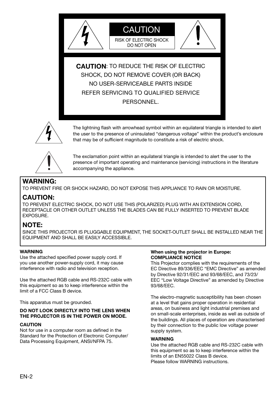 Caution, Warning | MITSUBISHI ELECTRIC WD2000 User Manual | Page 2 / 40