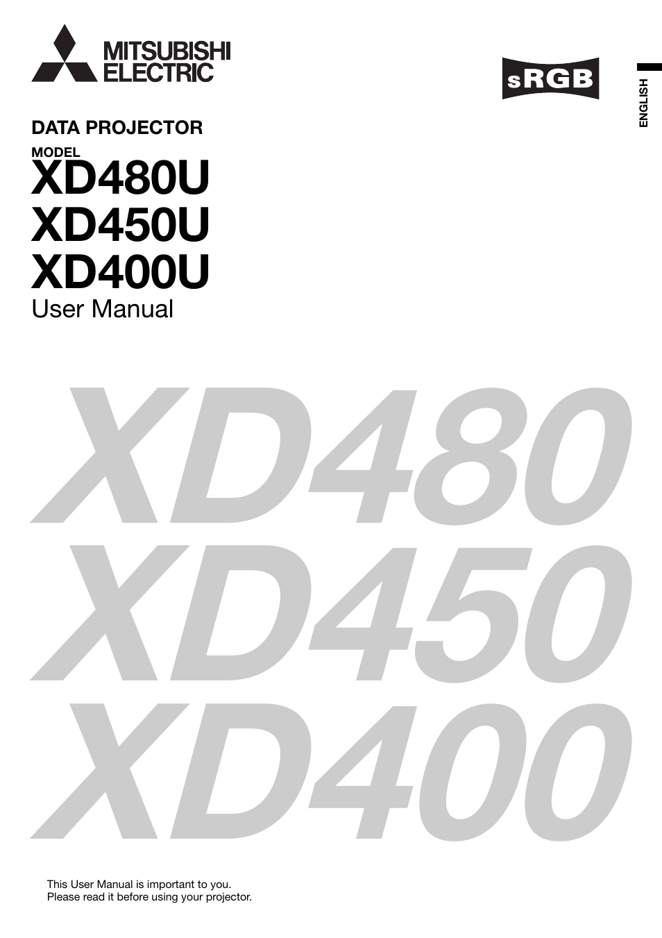 MITSUBISHI ELECTRIC XD480U User Manual | 34 pages