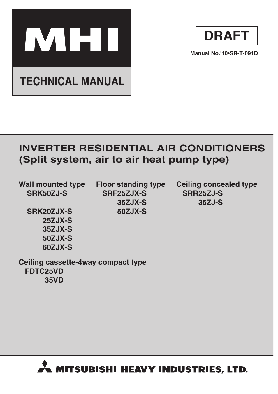 MITSUBISHI ELECTRIC SRK50Z J-S User Manual | 34 pages