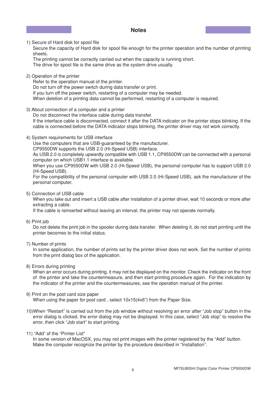 MITSUBISHI ELECTRIC CPD9550M User Manual | Page 6 / 8