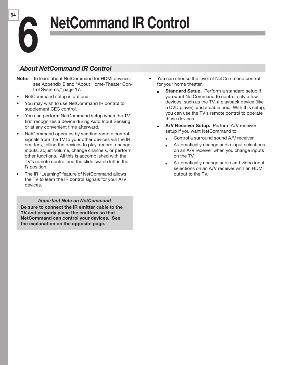 Netcommand ir control | MITSUBISHI ELECTRIC LT-40148 User Manual | Page 54 / 96