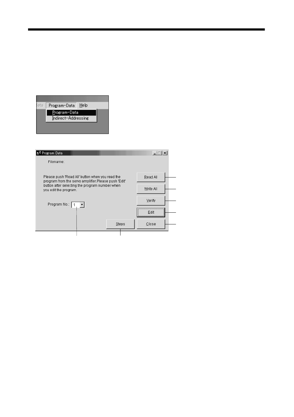 5 simple program, 1 program data, Servo configuration software | MITSUBISHI ELECTRIC MR-J2S- CL User Manual | Page 165 / 337