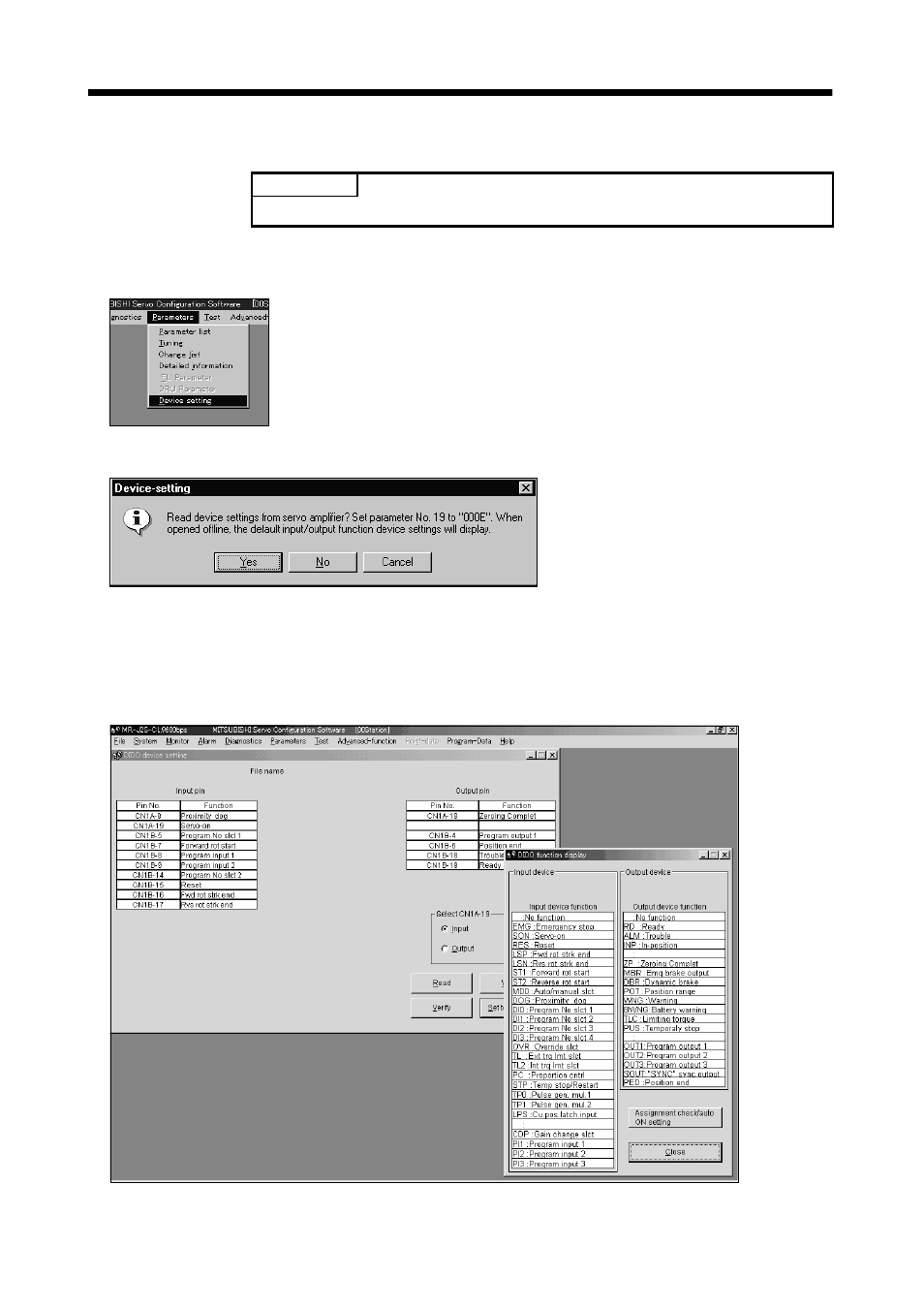 6 device assignment method, Servo configuration software | MITSUBISHI ELECTRIC MR-J2S- CL User Manual | Page 170 / 337