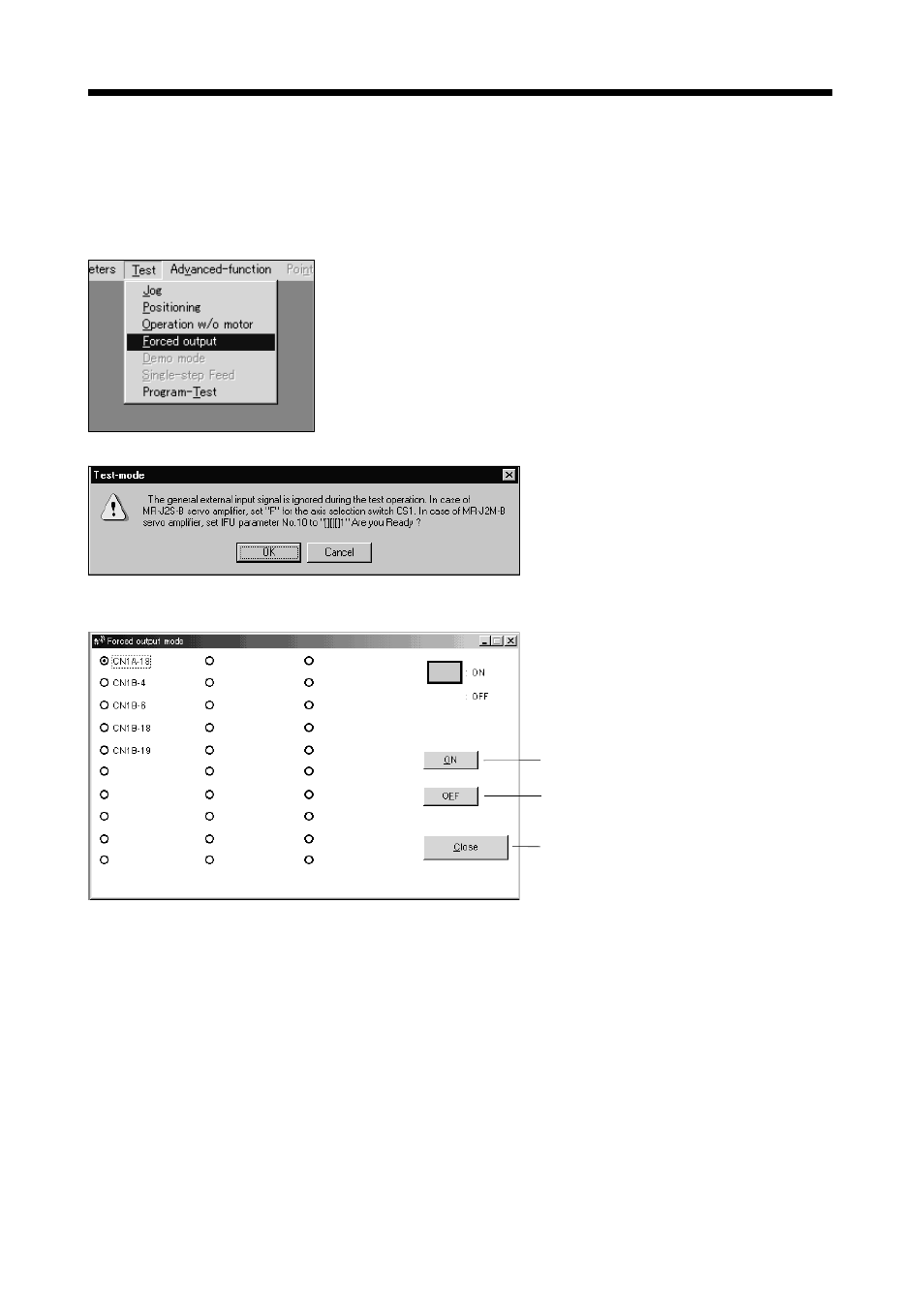 4 output signal (do) forced output, Servo configuration software | MITSUBISHI ELECTRIC MR-J2S- CL User Manual | Page 179 / 337