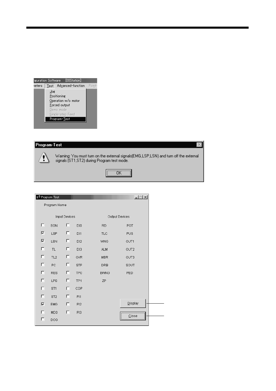 5 program test operation, Servo configuration software | MITSUBISHI ELECTRIC MR-J2S- CL User Manual | Page 180 / 337