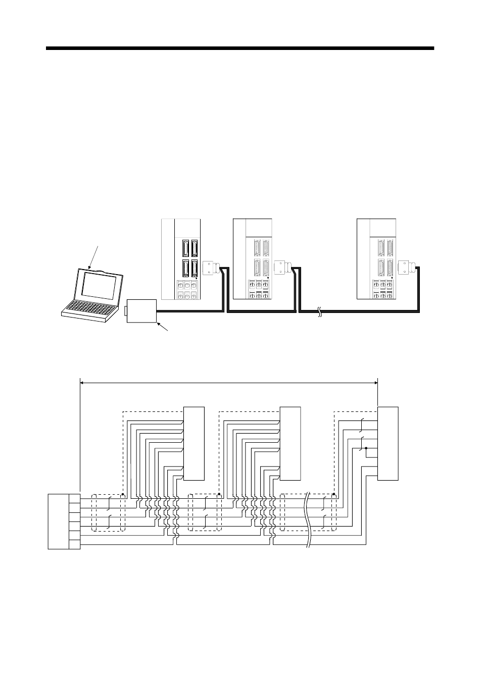 Communication functions, 1 configuration, 1 rs-422 configuration | 2) cable connection diagram wire as shown below | MITSUBISHI ELECTRIC MR-J2S- CL User Manual | Page 298 / 337