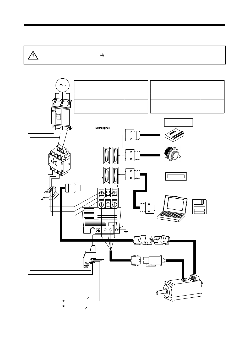 7 servo system with auxiliary equipment, Functions and configuration, Warning | MITSUBISHI ELECTRIC MR-J2S- CL User Manual | Page 39 / 337