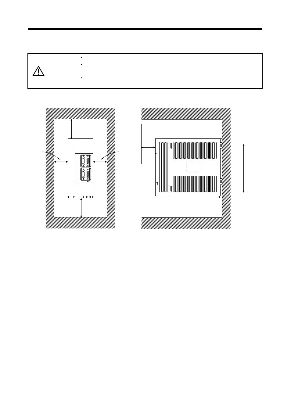 2 installation direction and clearances, Installation, Caution | MITSUBISHI ELECTRIC MR-J2S- CL User Manual | Page 45 / 337