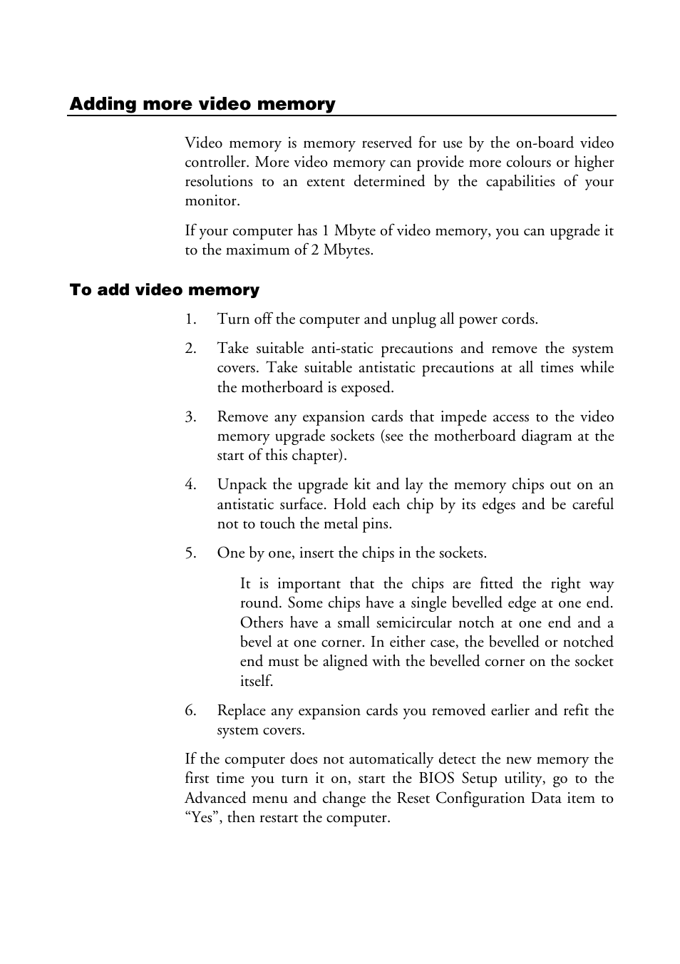 Adding more video memory | MITSUBISHI ELECTRIC PCL5100 MOTHERBOARD User Manual | Page 10 / 23