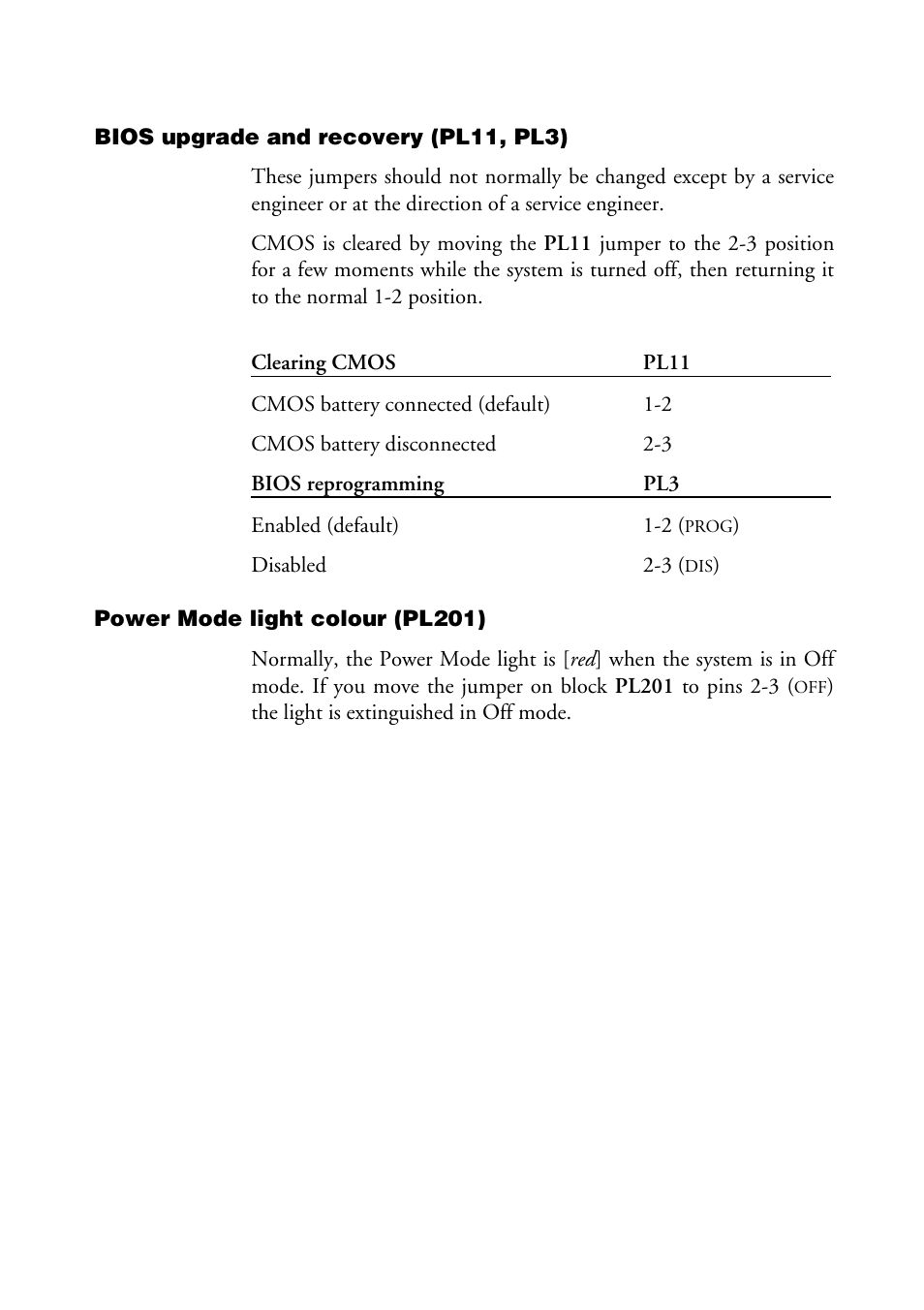 Bios upgrade and recovery, Power mode light colour | MITSUBISHI ELECTRIC PCL5100 MOTHERBOARD User Manual | Page 6 / 23