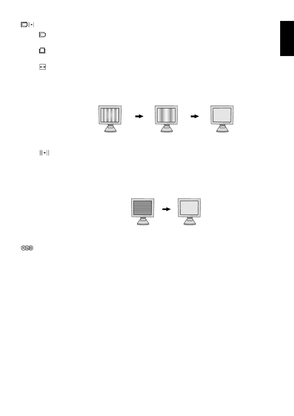 Position controls (analog input only), Colour control systems, English | Left/right, Down/up, H. size, Fine, R, g, b, Srgb, Native | NEC MultiSync LCD1760VM User Manual | Page 10 / 17