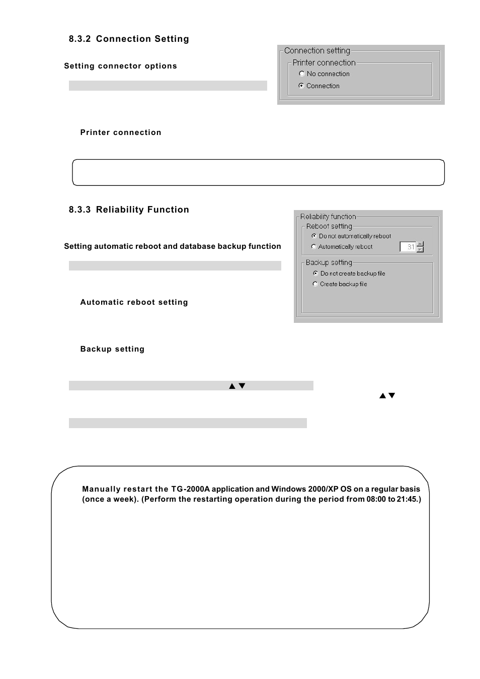 2 connection setting, 3 reliability function | MITSUBISHI ELECTRIC TG-2000A User Manual | Page 27 / 98