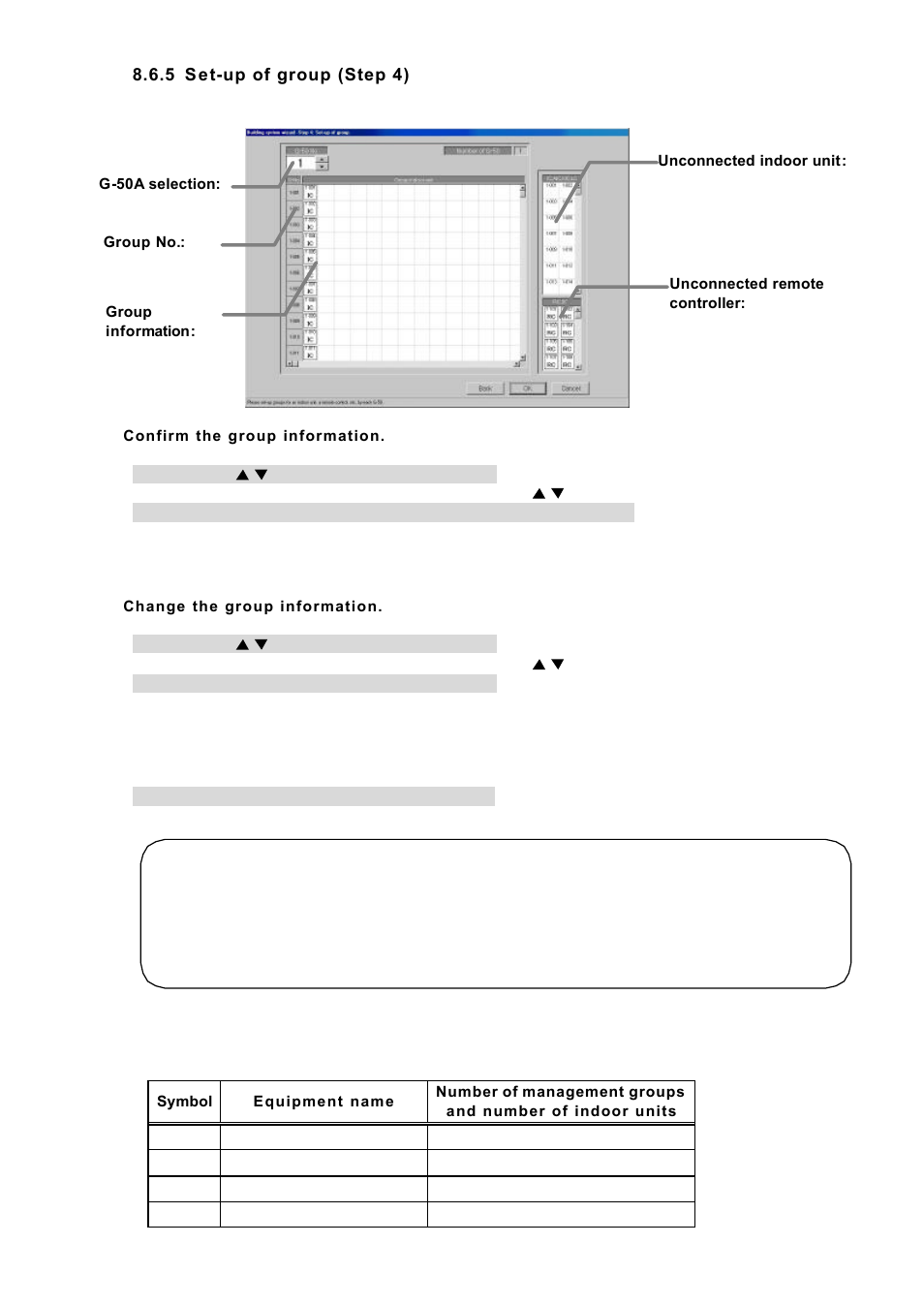 5 set-up of group (step 4) | MITSUBISHI ELECTRIC TG-2000A User Manual | Page 35 / 98