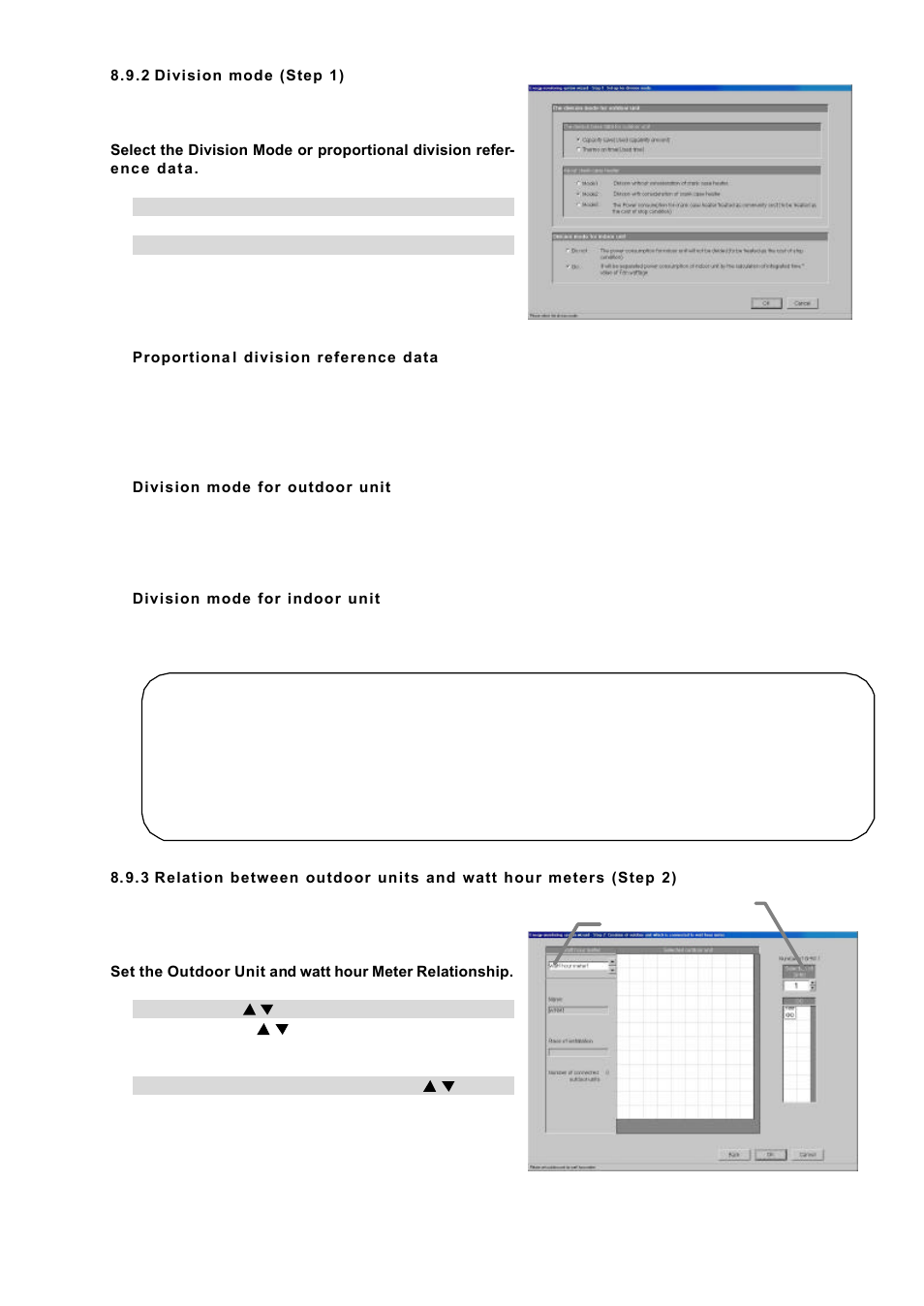 2 division mode (step 1) | MITSUBISHI ELECTRIC TG-2000A User Manual | Page 46 / 98