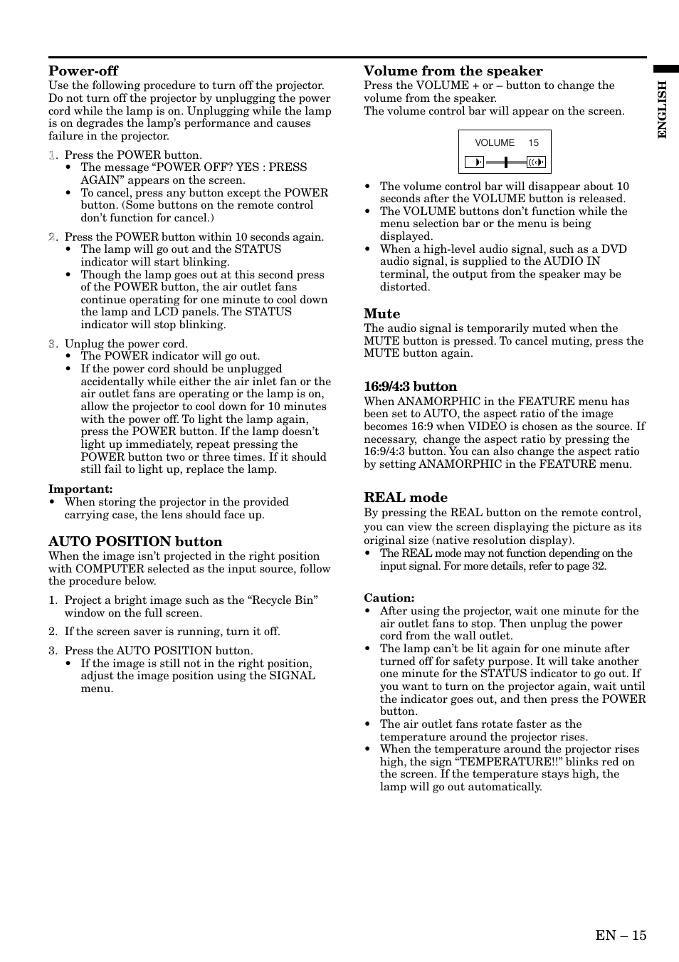 MITSUBISHI ELECTRIC HC3 User Manual | Page 15 / 34