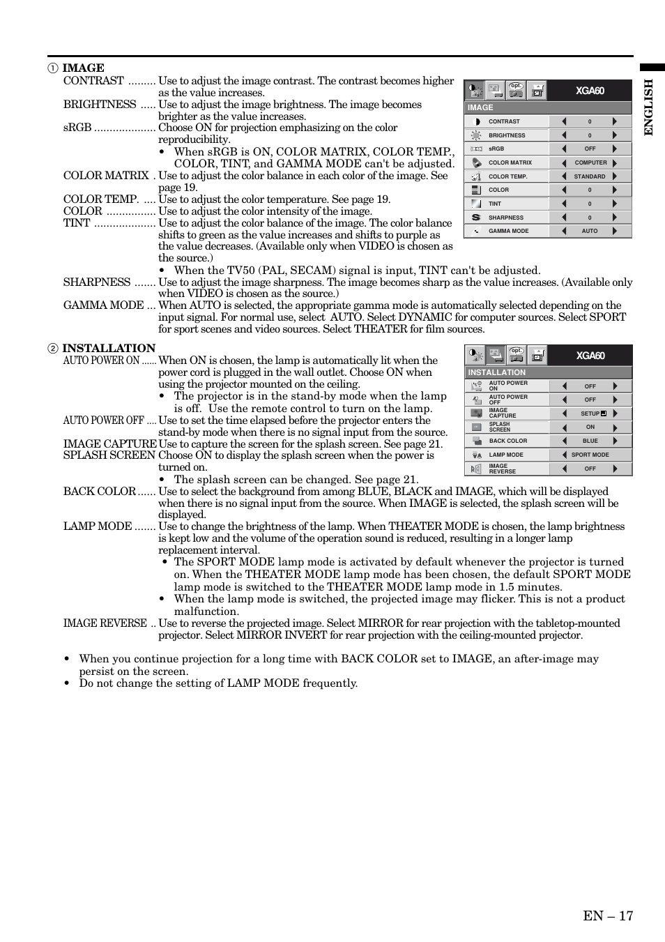 En – 17, English | MITSUBISHI ELECTRIC HC3 User Manual | Page 17 / 34