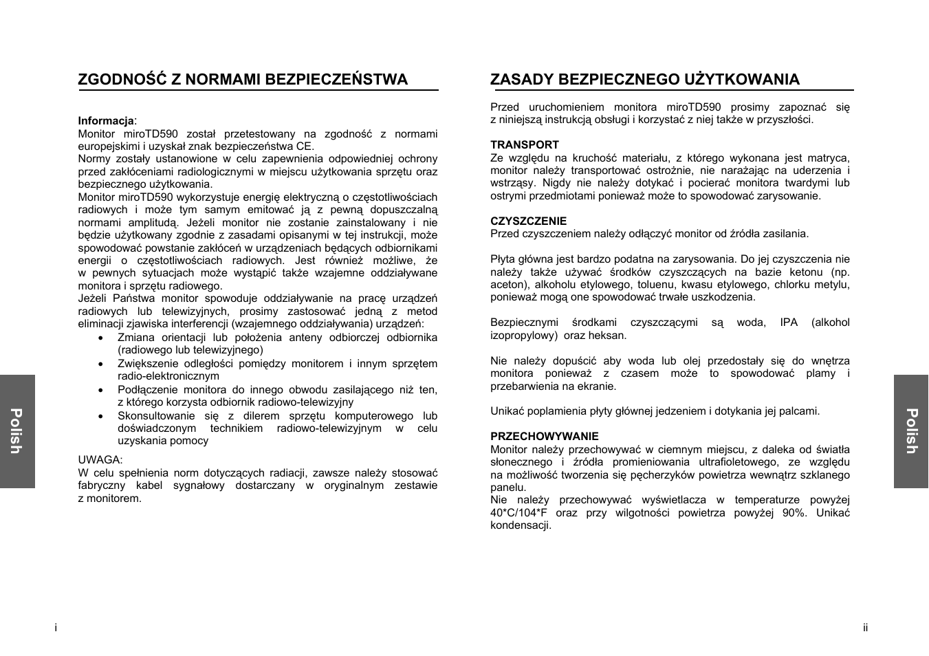 Miro Displays TD570 User Manual | Page 39 / 49