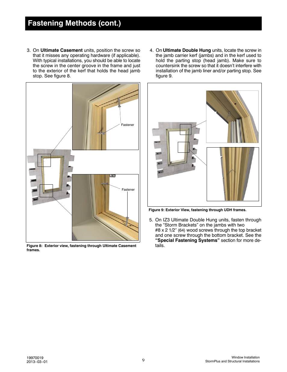 Fastening methods (cont.) | Marvin Window User Manual | Page 10 / 17