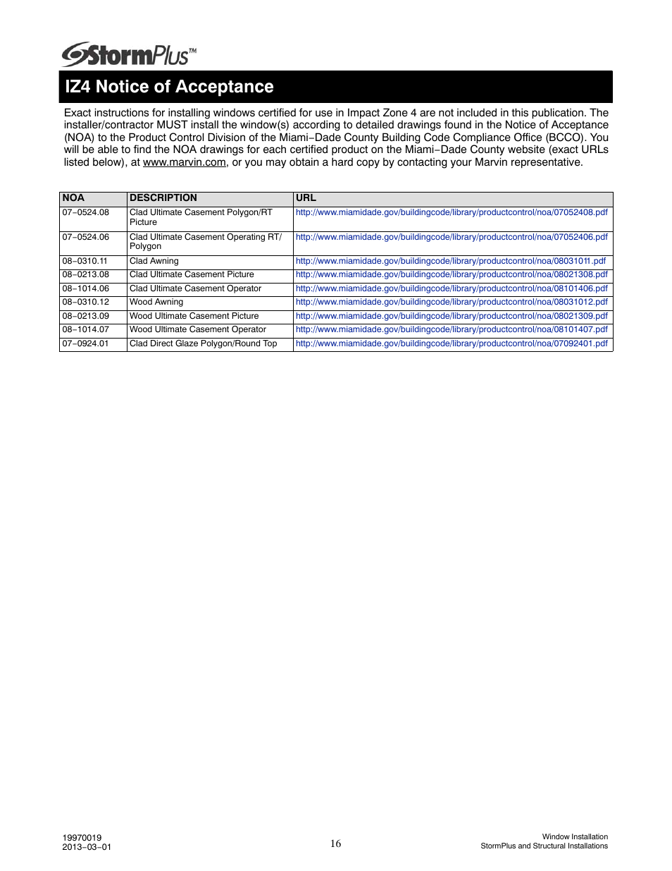 Iz4 notice of acceptance | Marvin Window User Manual | Page 17 / 17