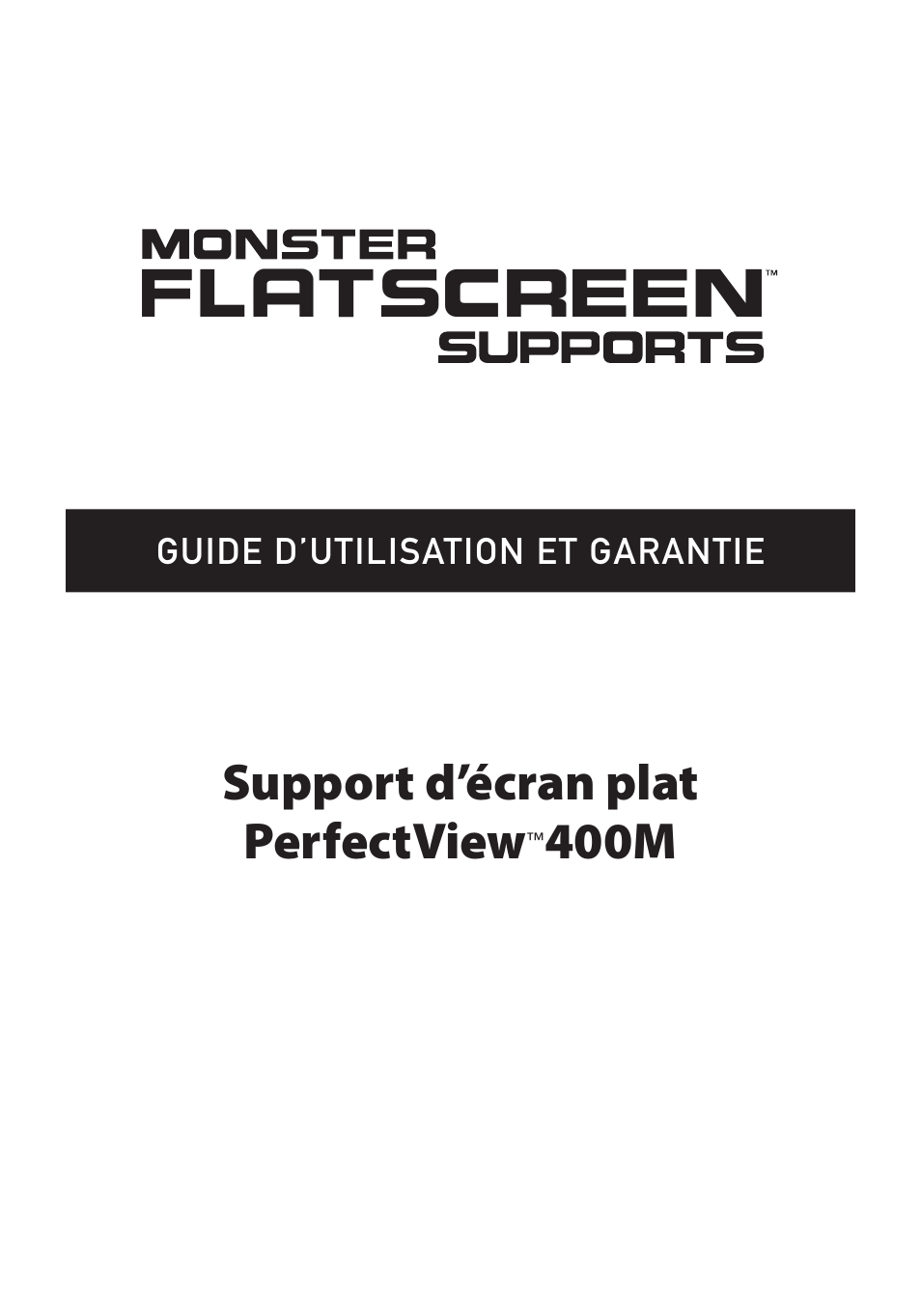 Support d’écran plat perfectview, 400m | Monster Cable PERFECTVIEW 400M User Manual | Page 31 / 90