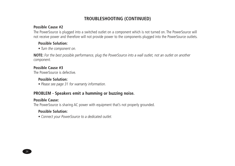 Monster Power HTPS7000 User Manual | Page 32 / 38