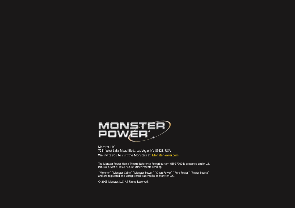 Monster Power HTPS7000 User Manual | Page 38 / 38