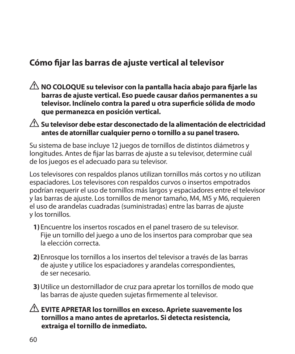 Monster Power FlatScreen Mount SmartViewTM 200L User Manual | Page 64 / 72