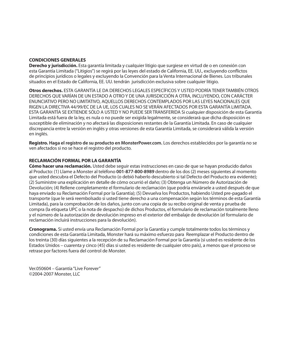 Monster Power FlatScreen Mount SmartViewTM 200L User Manual | Page 70 / 72