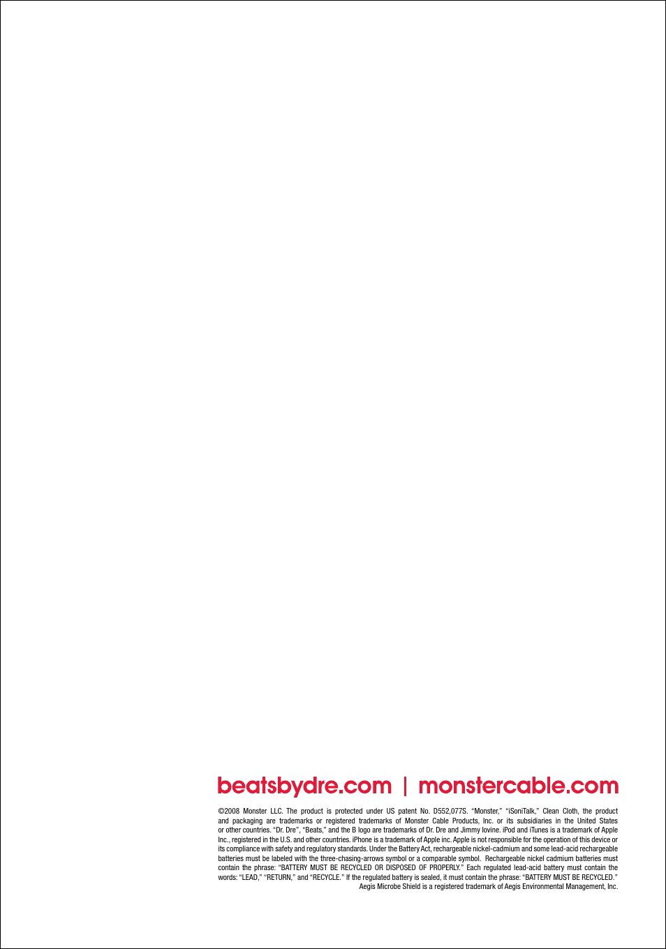 Monster Power beats by dr. dre MH BEATS PI OE User Manual | Page 12 / 12