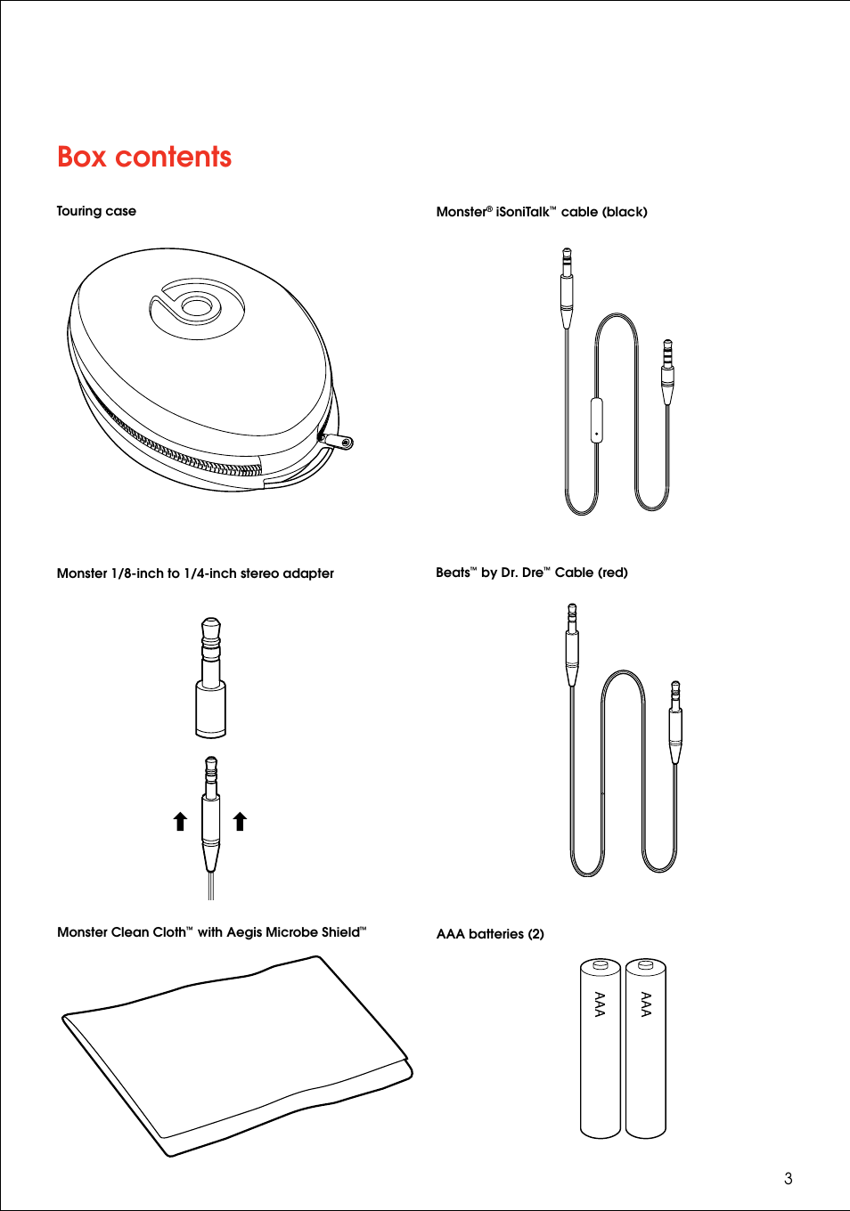 Box contents | Monster Power beats by dr. dre MH BEATS PI OE User Manual | Page 5 / 12