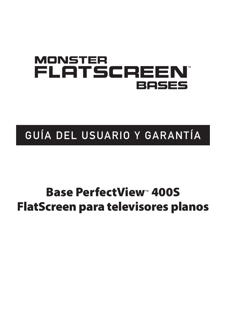 Base perfectview, 400s flatscreen para televisores planos | Monster Cable PERFECTVIEW 400S User Manual | Page 49 / 72