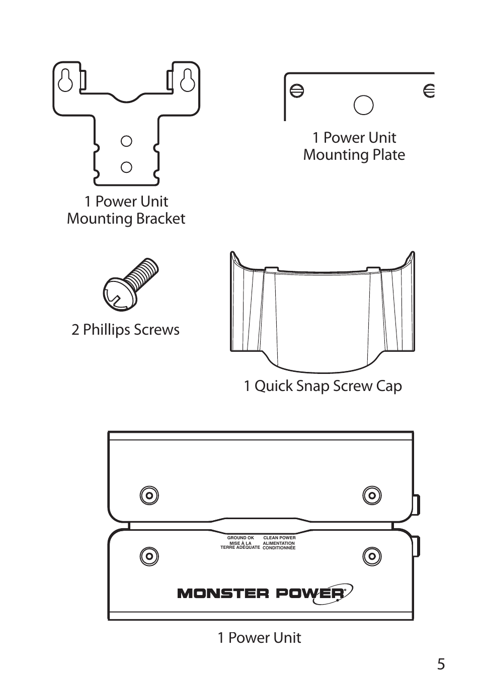 1 power unit | Monster Cable PERFECTVIEW 450M User Manual | Page 9 / 117