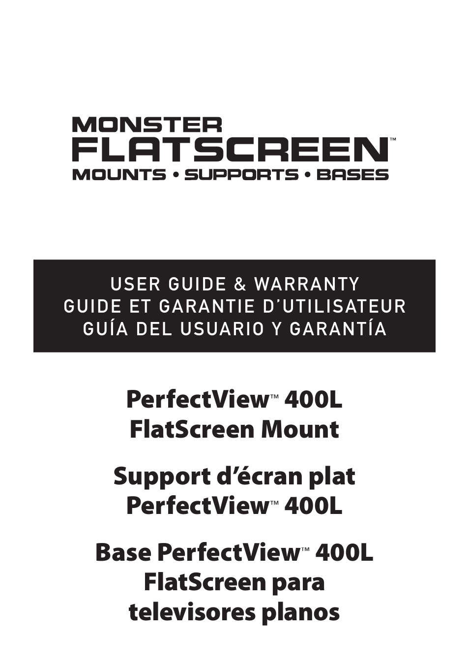 Monster Cable PerfectView 400L User Manual | 90 pages