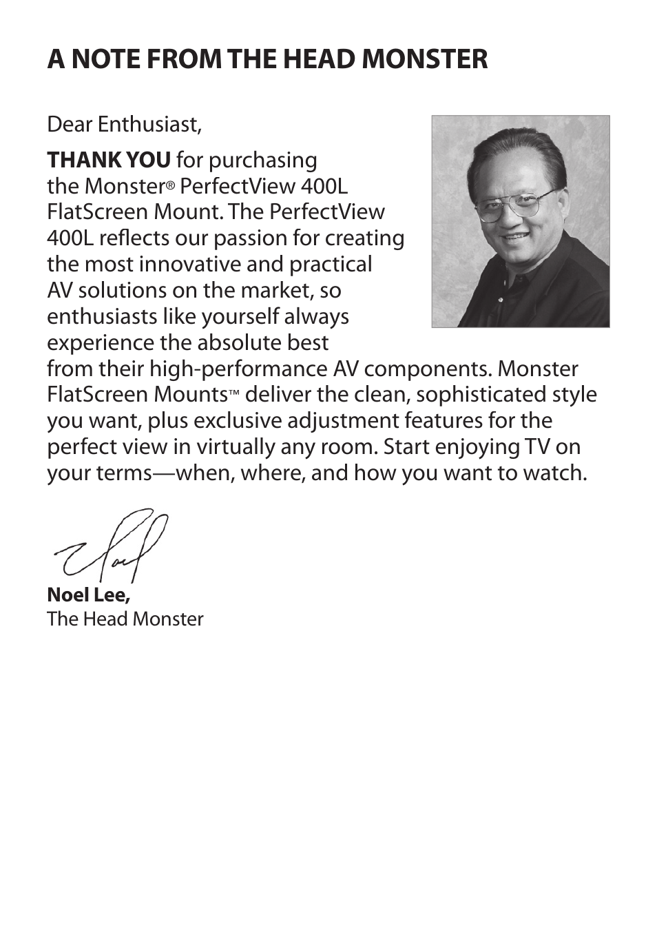 Monster Cable PerfectView 400L User Manual | Page 3 / 90