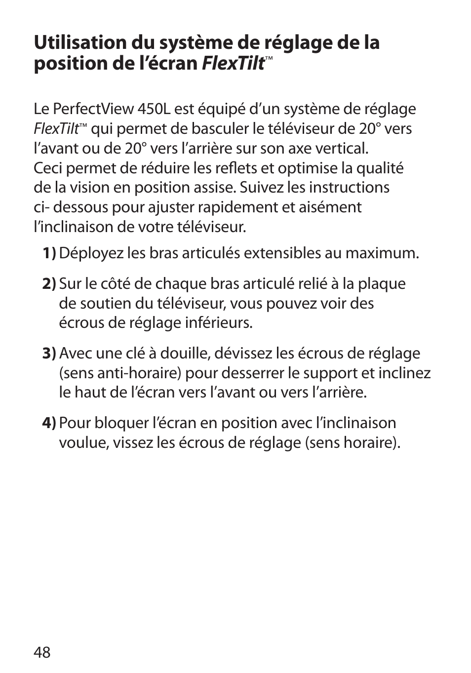 Flextilt | Monster Cable PerfectView 400L User Manual | Page 52 / 90