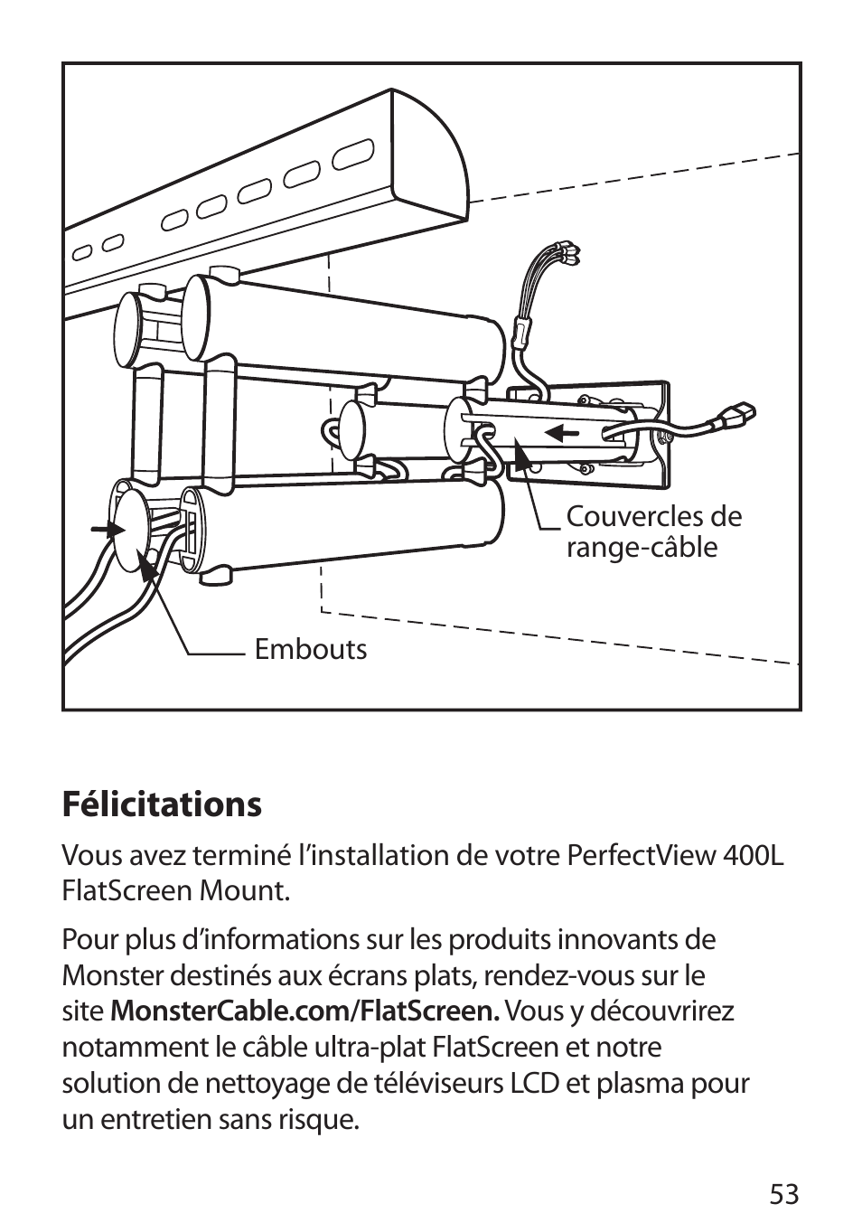 Félicitations | Monster Cable PerfectView 400L User Manual | Page 57 / 90