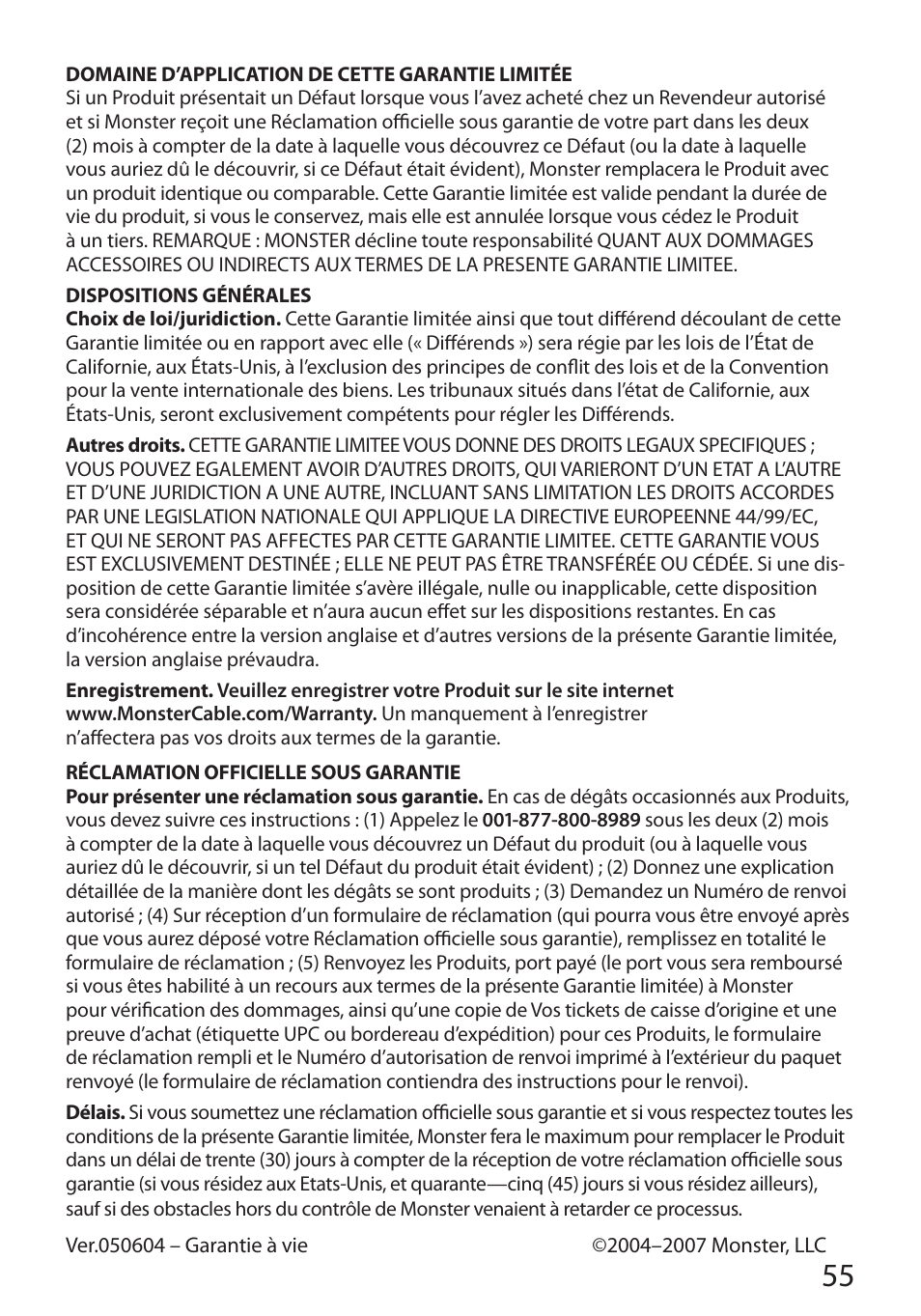 Monster Cable PerfectView 400L User Manual | Page 59 / 90