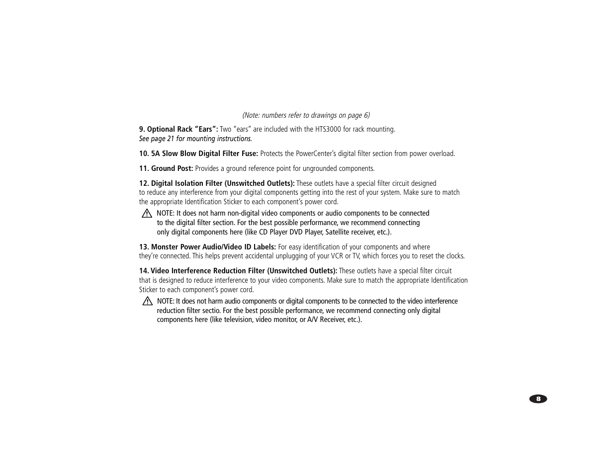 Monster Power HTS3000 User Manual | Page 12 / 43