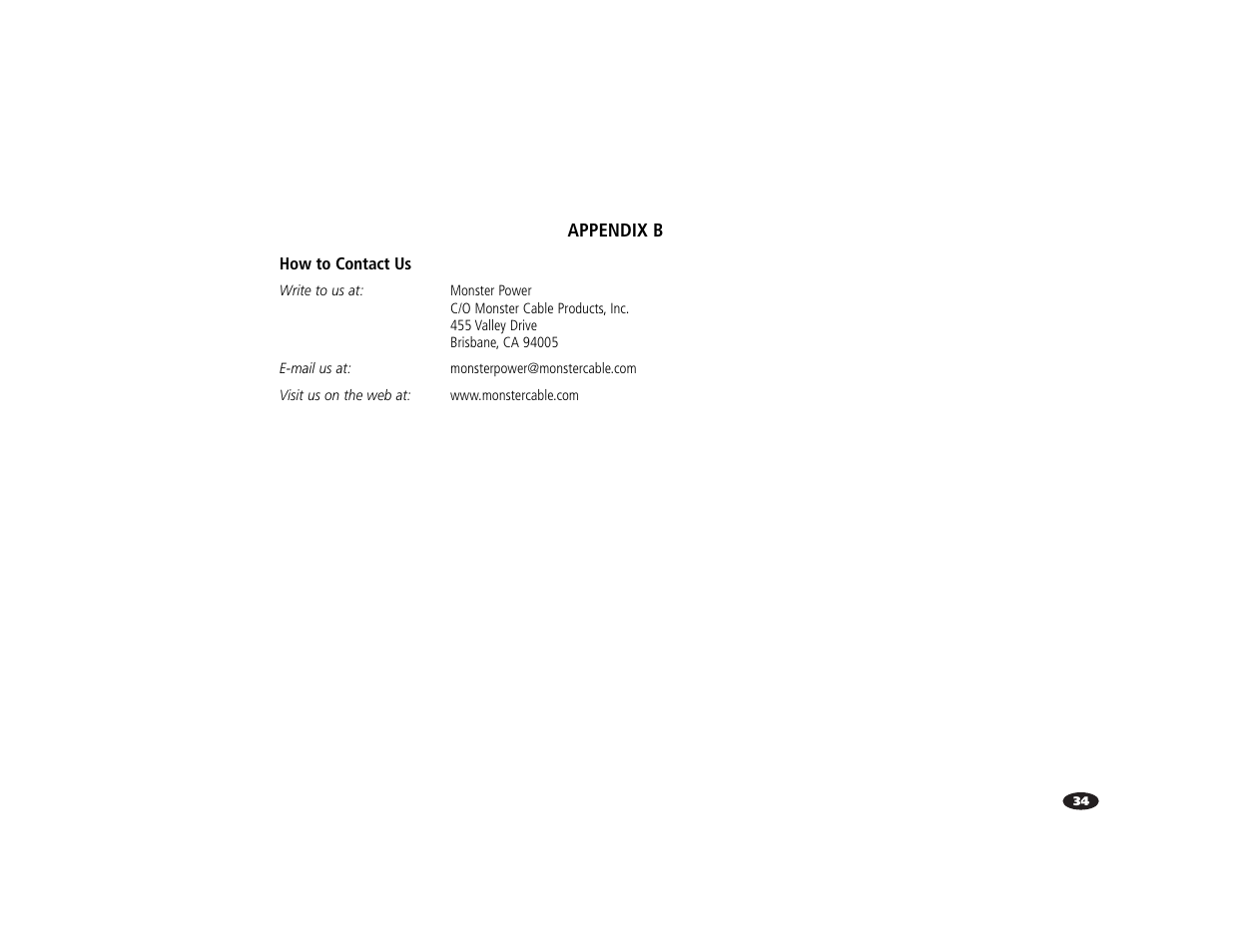 Monster Power HTS3000 User Manual | Page 38 / 43