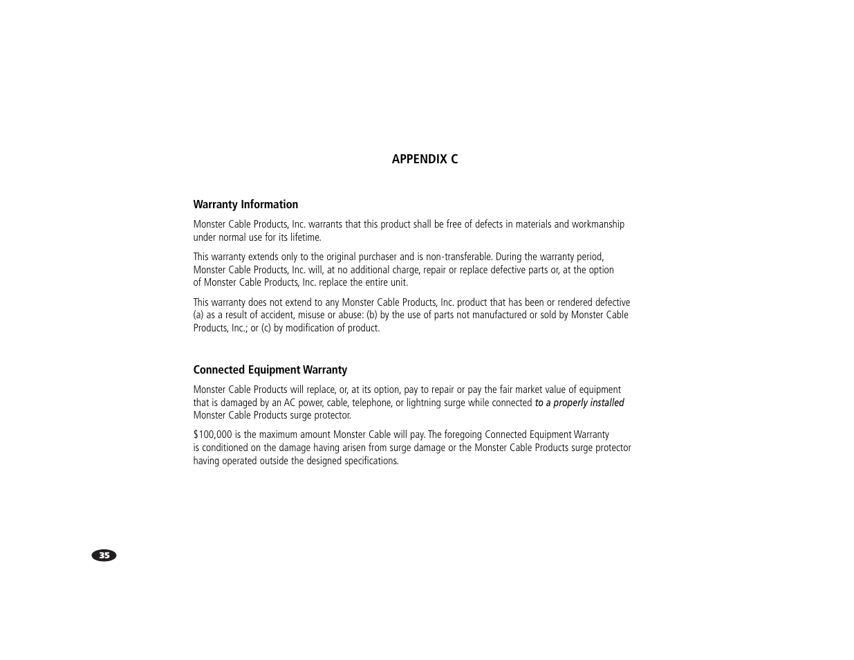 Monster Power HTS3000 User Manual | Page 39 / 43