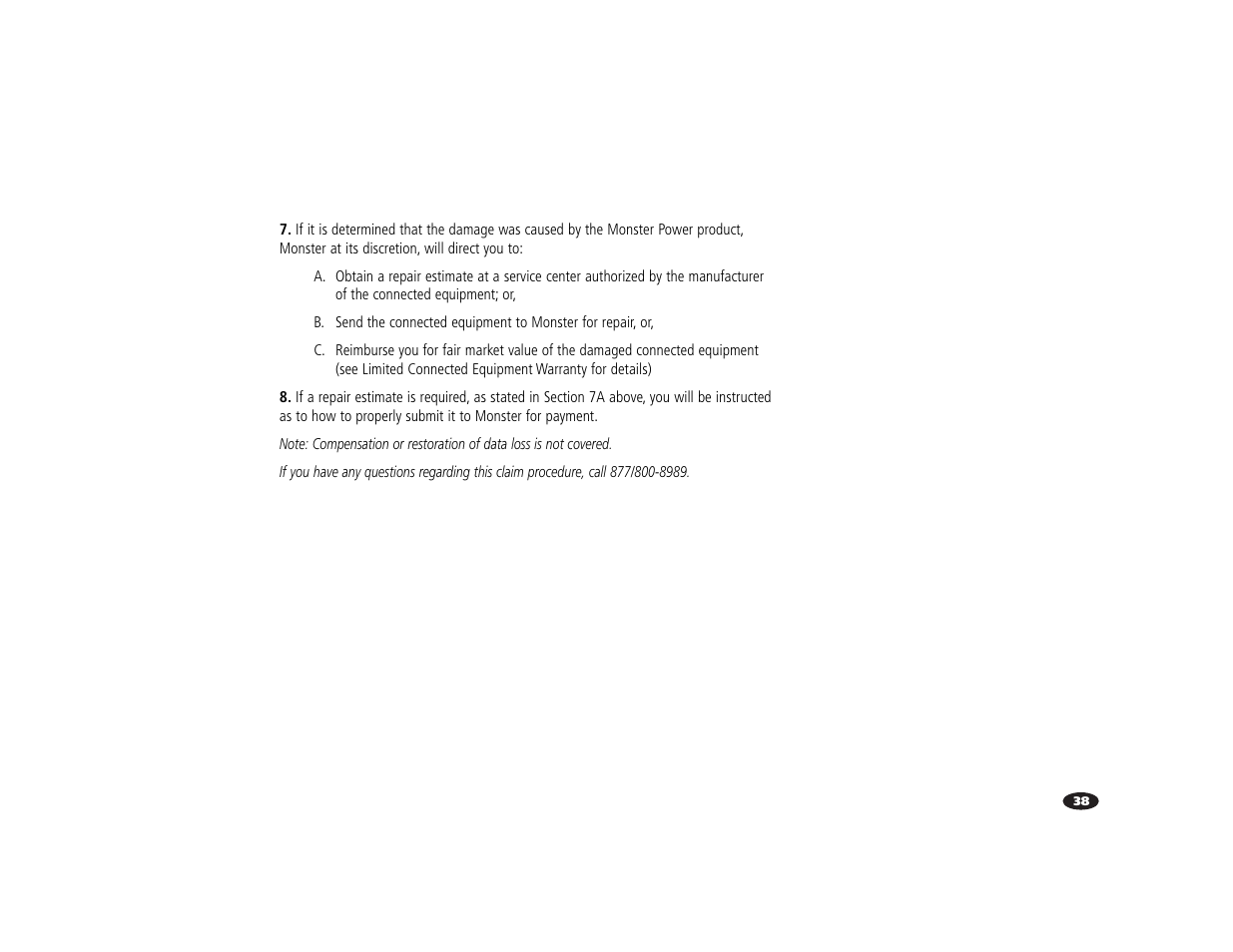 Monster Power HTS3000 User Manual | Page 42 / 43