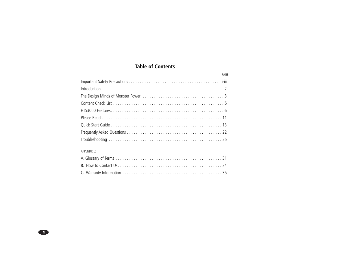 Monster Power HTS3000 User Manual | Page 5 / 43