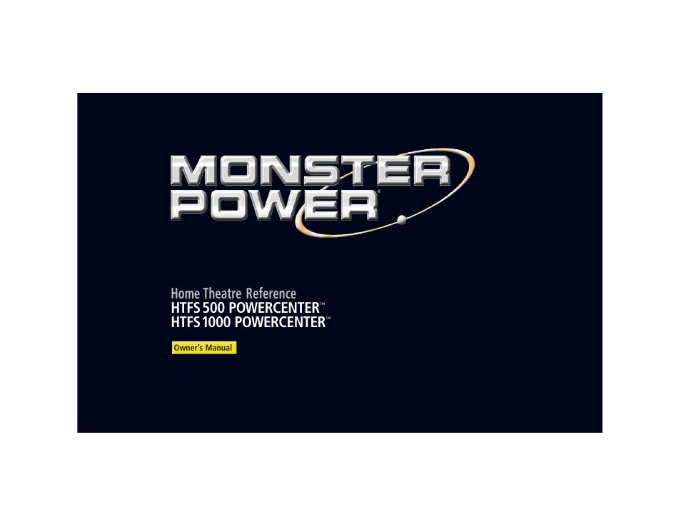 Monster Power HTFS500 POWERCENTER User Manual | 25 pages