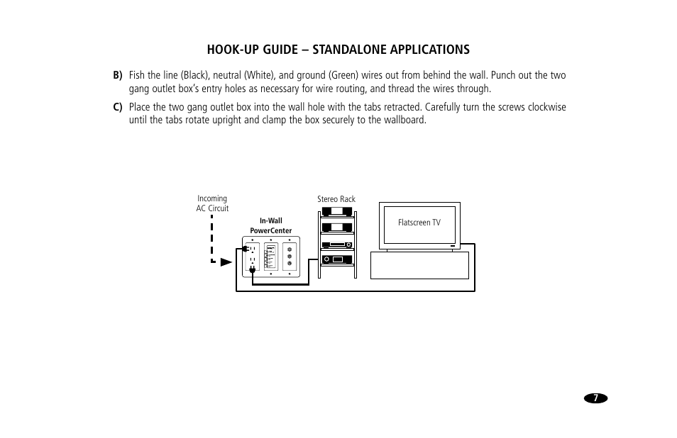 Hook-up guide – standalone applications | Monster Power 15 Amp User Manual | Page 13 / 32