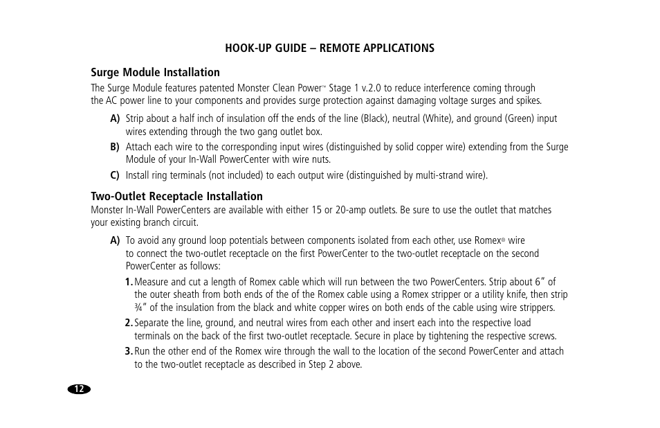 Monster Power 15 Amp User Manual | Page 18 / 32