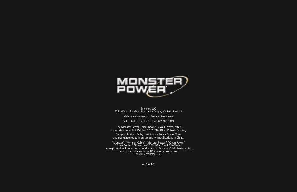 Monster Power 15 Amp User Manual | Page 32 / 32
