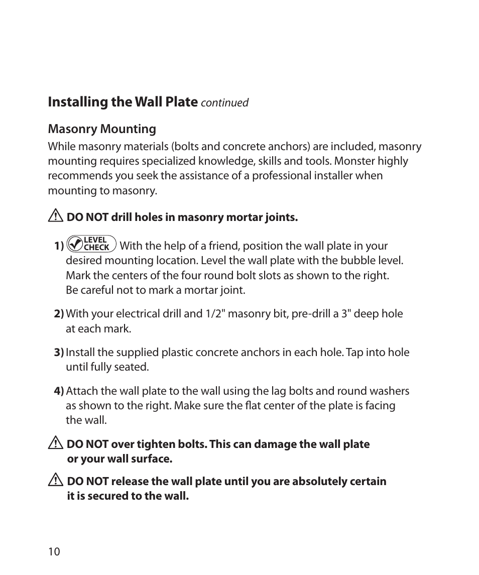 Installing the wall plate | Monster Cable SMARTVIEW 300L User Manual | Page 14 / 72