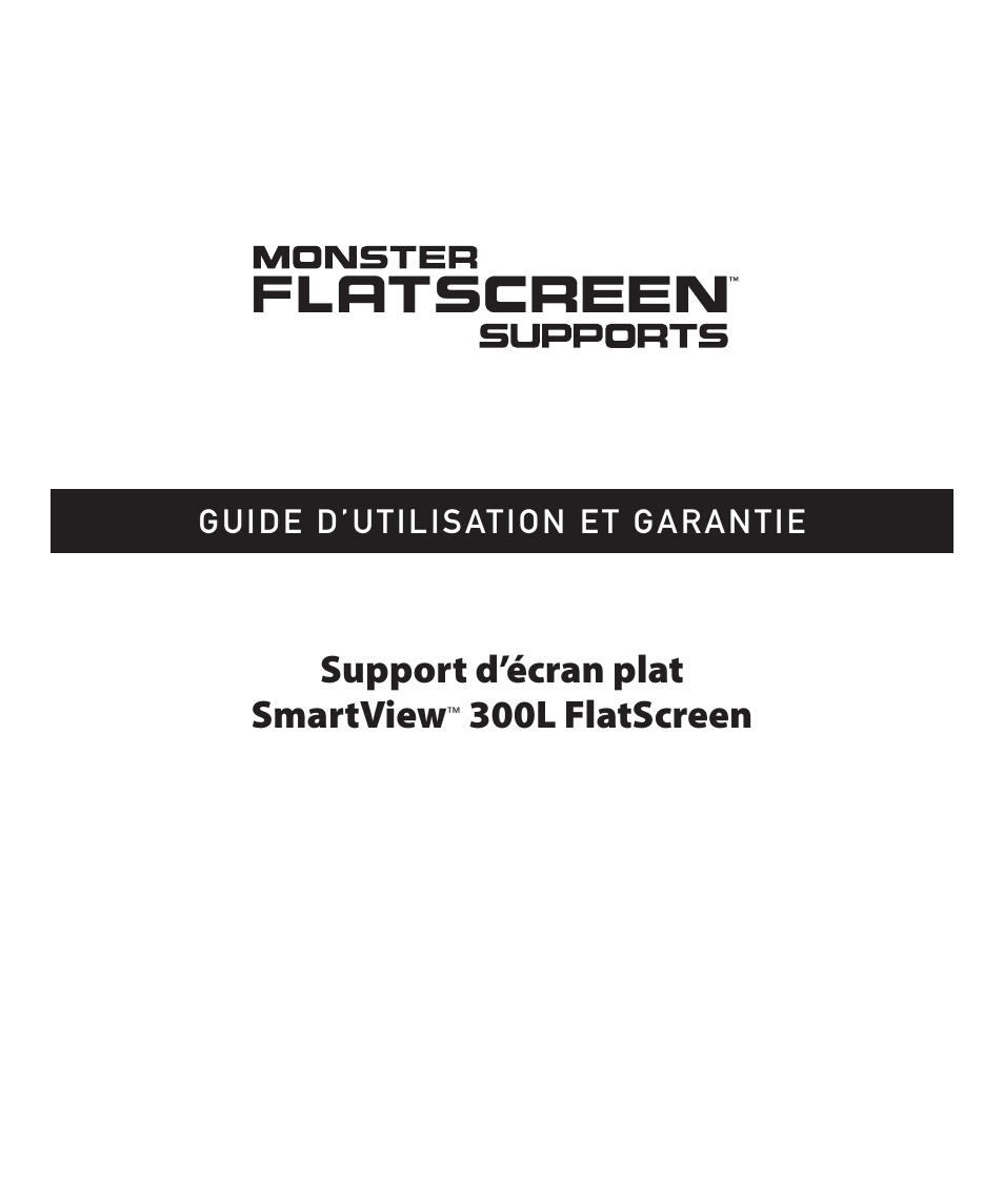 Support d’écran plat smartview, 300l flatscreen | Monster Cable SMARTVIEW 300L User Manual | Page 25 / 72