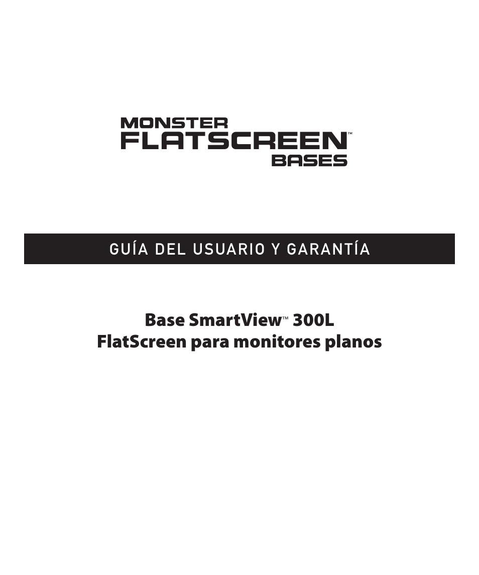 Base smartview, 300l flatscreen para monitores planos | Monster Cable SMARTVIEW 300L User Manual | Page 49 / 72