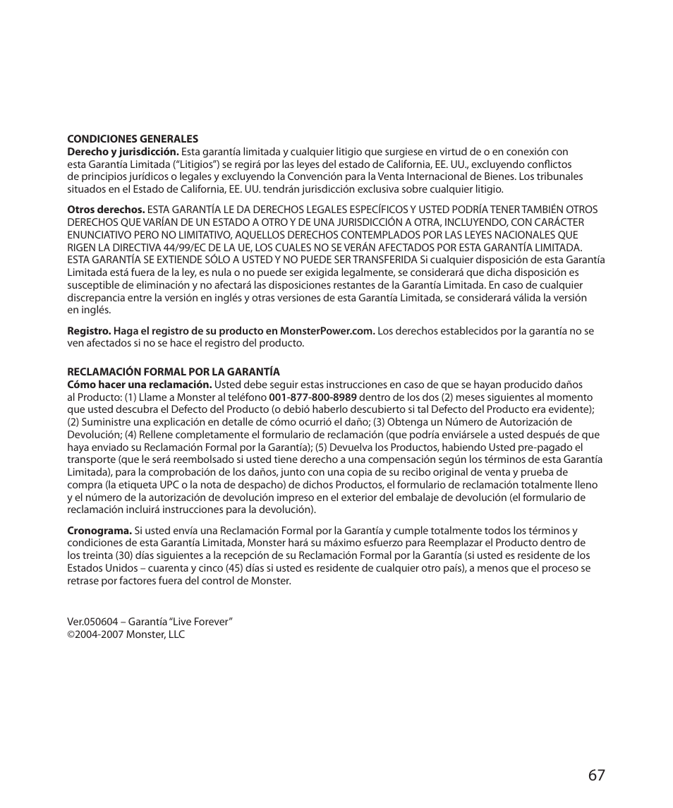 Monster Cable SMARTVIEW 300L User Manual | Page 71 / 72